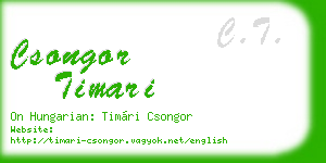 csongor timari business card